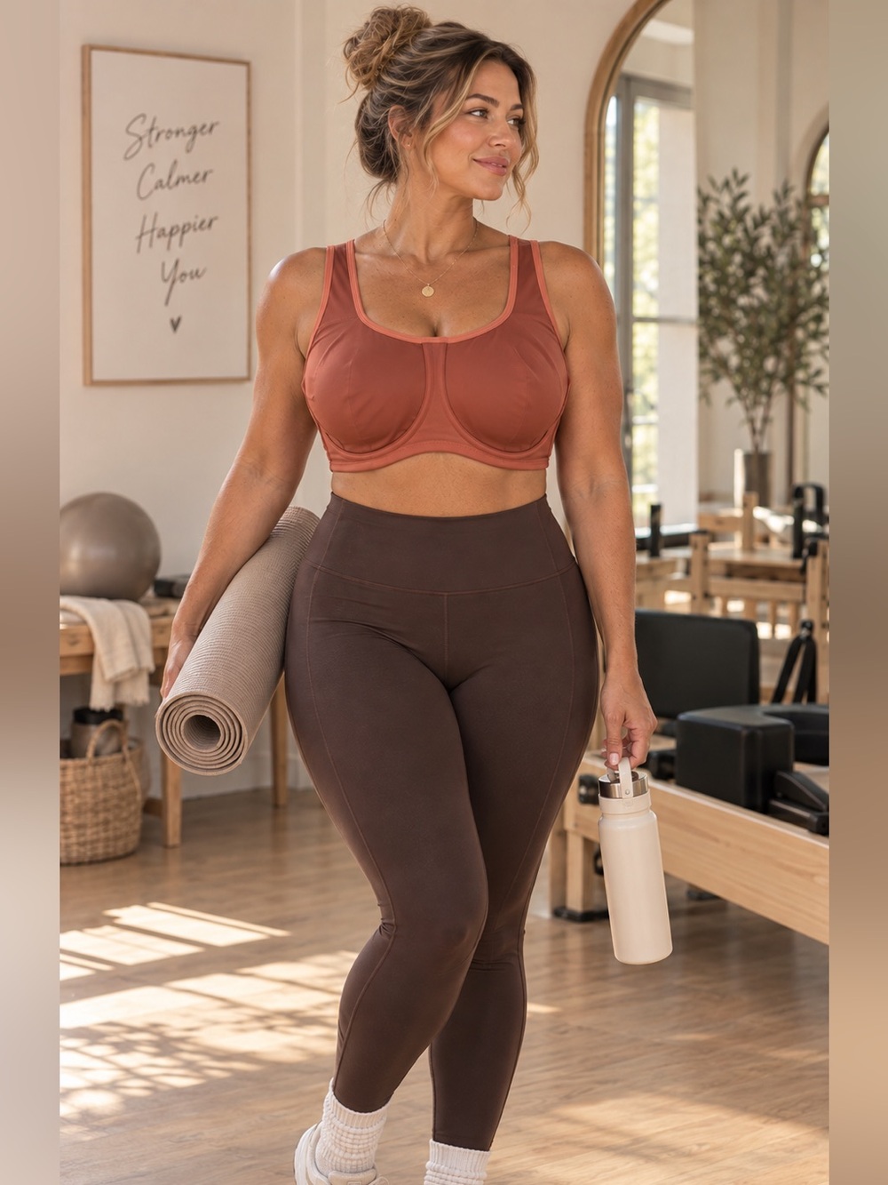 Wacoal 40DDD Rust Underwire Sports Bra High Impact Full Coverage 855170